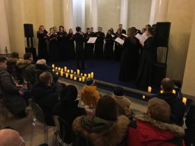 В день Рождества Христова Молодёжный Синодальный хор выступил в усадьбе «Архангельское»
